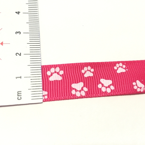 Ripsband Pfoten pink